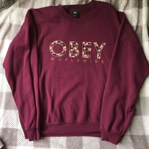 Obey Floral crew neck
